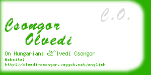 csongor olvedi business card